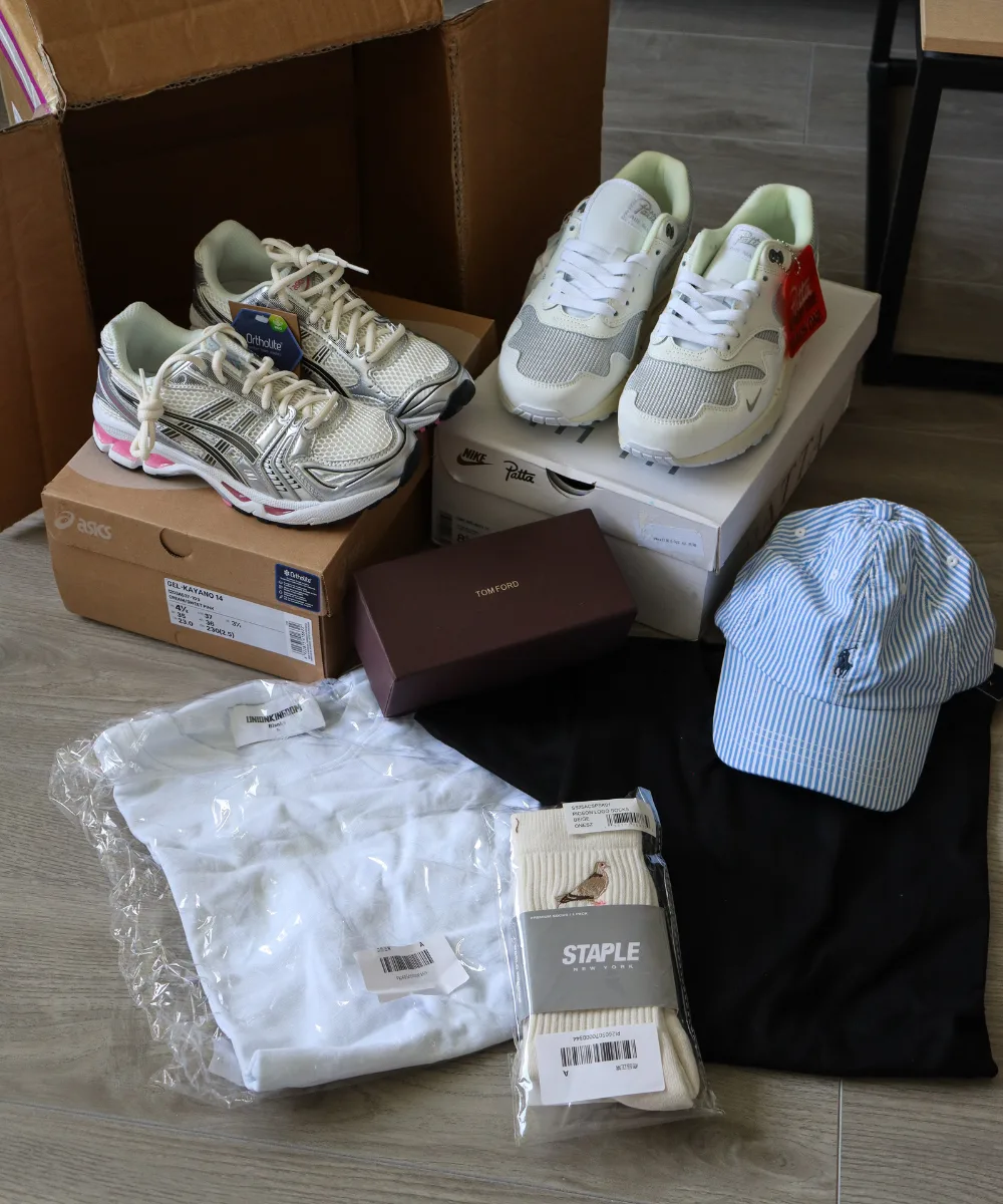 Fishgoo Summer Haul to Netherlands · Patta Nike, Ralph Lauren & Asics — haul arrival photo